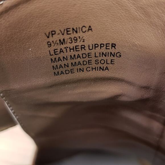 Vince Camuto 9.5‎ Venica Open Toe Heel Bootie Carmel Brown Leather Fall Staple - Picture 8 of 12